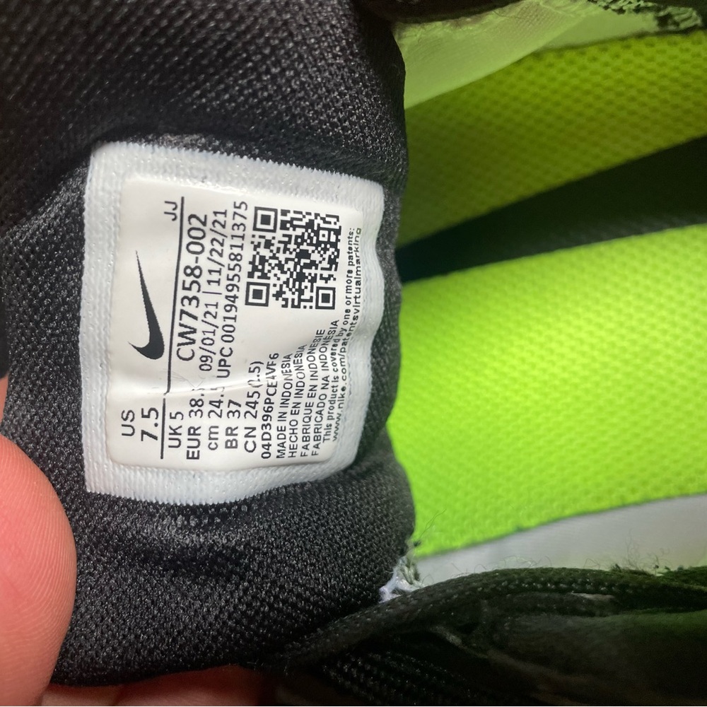 Black Nike Pegasus running shoe size 7.5 - Picture 6 of 6
